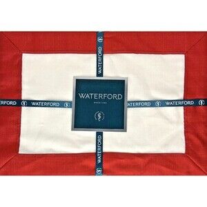 Waterford Luxury Clarissa Placemats Set of 4 Red White 13x19 Christmas Holiday